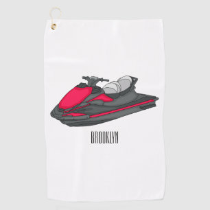 Serviette De Golf Illustration Jet ski