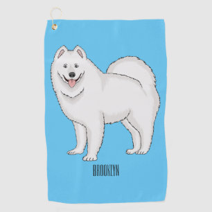 Serviette De Golf Illustration Samoyed dog