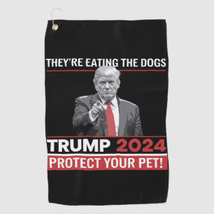 Serviette De Golf Ils mangent les chiens Trump 2024 Débat 