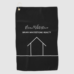 Serviette De Golf Immobilier Société Personnalisé Chic Simple Rea