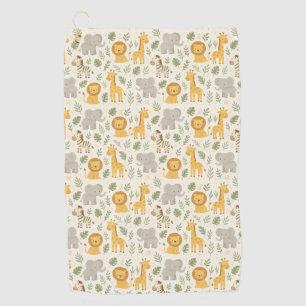 Serviette De Golf impression de nurserie d'animaux de safari