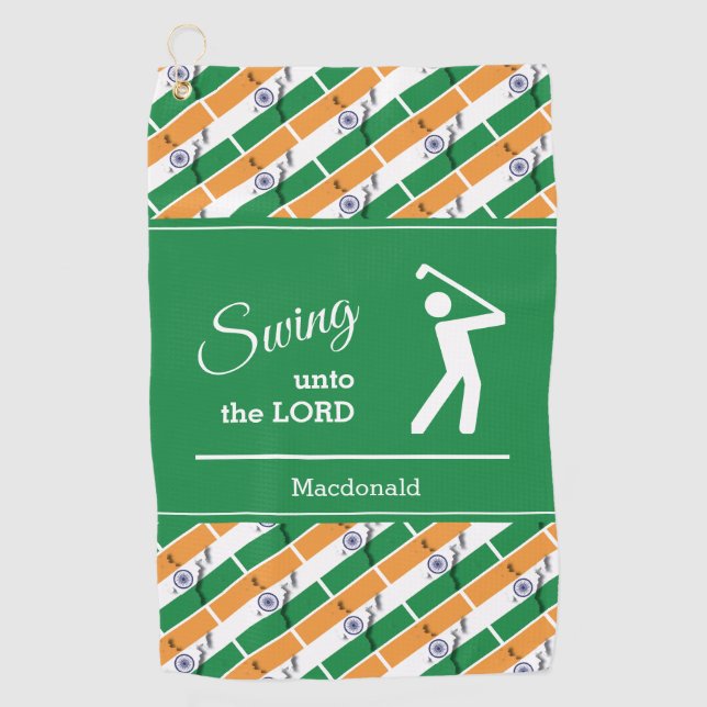 Serviette De Golf INDIA Personnalisé (Devant)