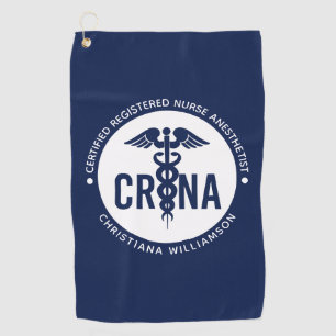 Serviette De Golf Infirmière anesthésiste certifiée CRNA personnalis