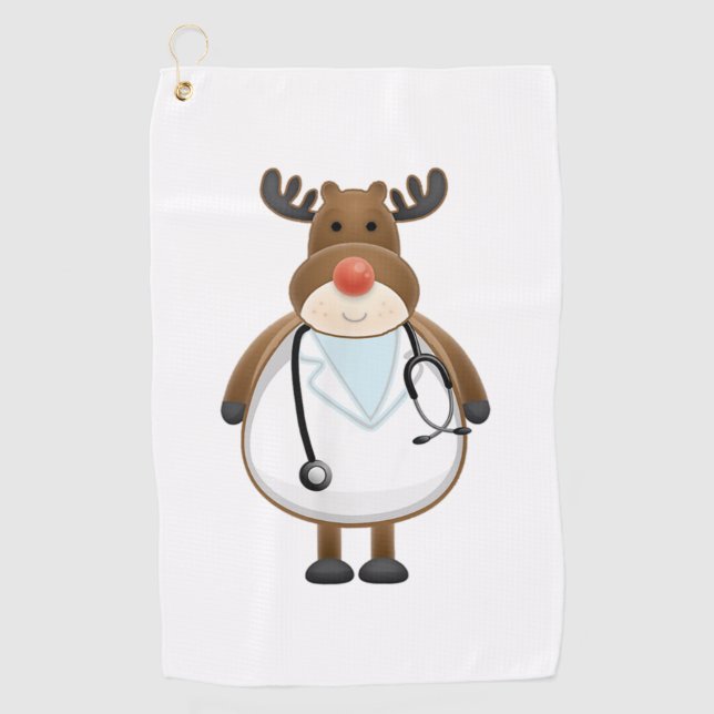 Serviette De Golf Infirmière de rennes Médicale avec stéthoscope (Devant)