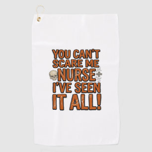 Serviette De Golf Infirmière drôle a tout vu conception Halloween vi