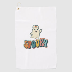 Serviette De Golf Infirmière Halloween Fantôme Époxy Drôle_1