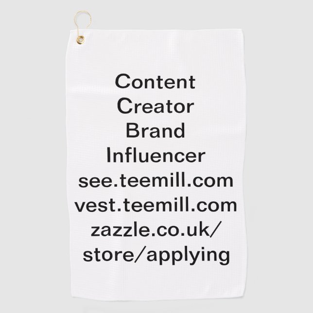 Serviette De Golf influencer (Devant)