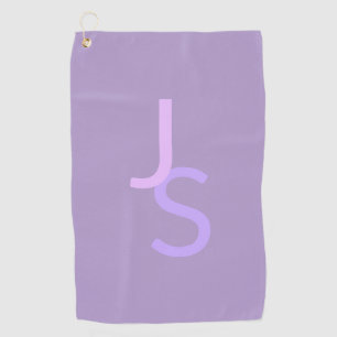 Serviette De Golf Initiales monogrammes à chevauchement moderne   Po