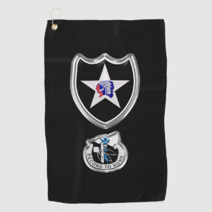 Serviette De Golf Insigne de patch personnalisé de la 2e division d'