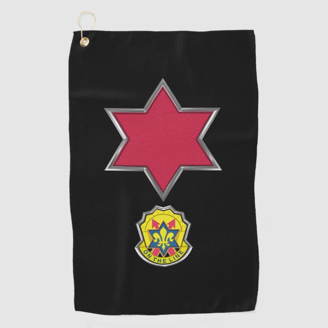 Serviette De Golf Insigne de patchs de la 6e division d'infanterie (Devant)