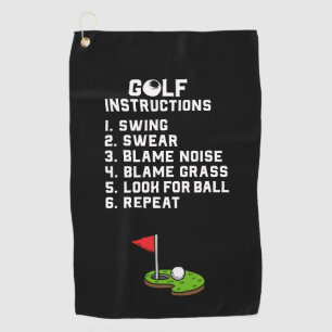 Serviette De Golf Instruction de golf Swing Sweer au trou du drapeau