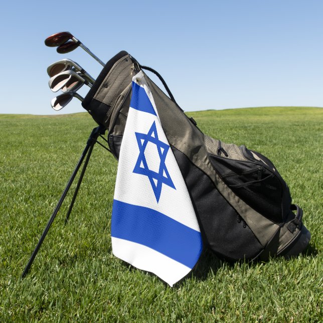 Serviette De Golf Israël drapeau patriotique moderne (Vert)