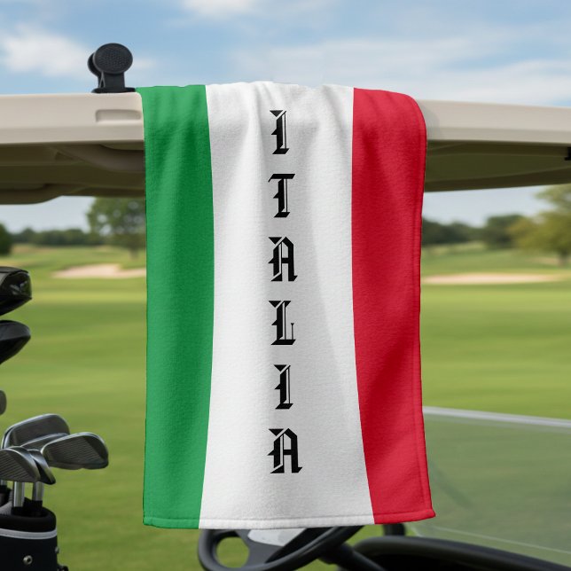 Serviette De Golf Italie Drapeau italien Rouge Blanc Vert Italia (Créateur téléchargé)