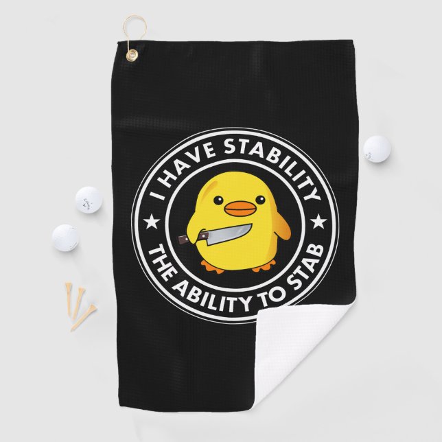 Serviette De Golf J'Ai La Stabilité De Stab Funny (En situation)