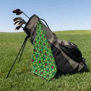 Serviette De Golf Jamaica Golf Towel, Hearts & Jamaica Mode Drapeau