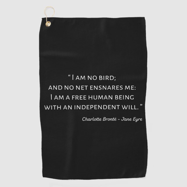 Serviette De Golf Jane Eyre Citation II - Style classique (Devant)