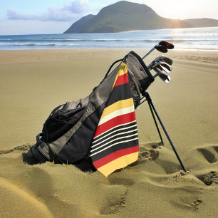 Serviette De Golf Jaune contrasté avec rouge