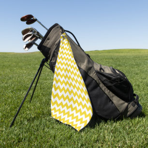 Serviette De Golf Jaune Zigzag, Jaune Chevron, Motif géométrique