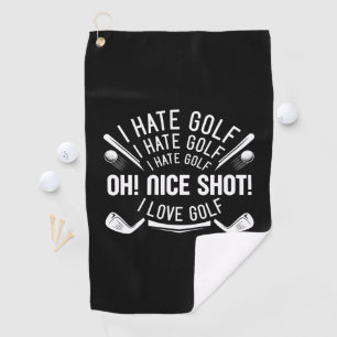 Serviette De Golf Je déteste le golf