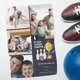 Serviette De Golf Je T'Aime Un Bowl Lot Papa   Bowling Ball Towel