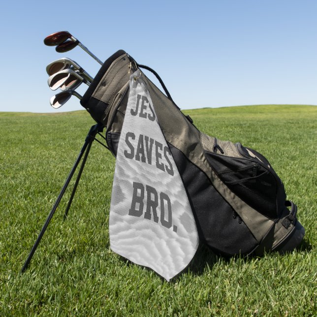 Serviette De Golf Jésus Sauve Bro. (Vert)