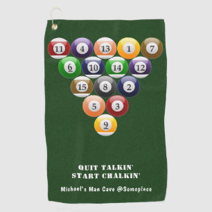 Serviette De Golf Jeu de piscine du support 8-Ball de Huit-Ball de