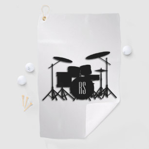 Serviette De Golf Jeu de tambour Monogramme Argent