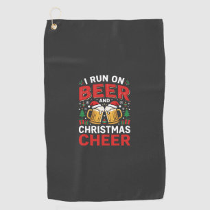 Serviette De Golf Joie de Noël de la bière Fêtes de fin d'année