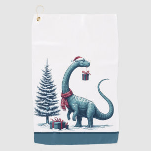 Serviette De Golf Joli Brontosaurus Christmas Golf Towne