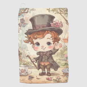 Serviette De Golf Joli Chapelier Fou Artistique Bois Fantastique Mon