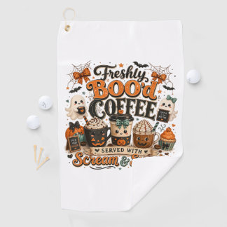 Serviette De Golf Joli Fantôme Amoureux du Café Halloween Épouvantab