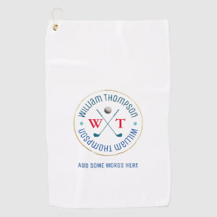 Serviette De Golf joli golf blanc