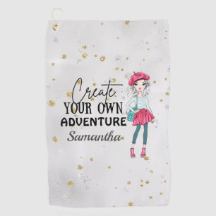 Serviette De Golf Jolie dame Créez votre propre Personnaliser