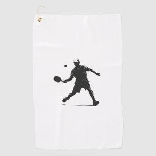 Serviette De Golf Joueur de Pickleball Silhouette Sport Design