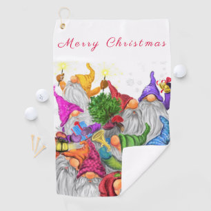 Serviette De Golf Joyeux Gnomes Party Christmas Golf Towne