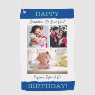Serviette De Golf Joyeux grand-père d'anniversaire Nous vous aimons