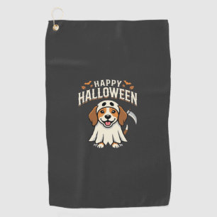 Serviette De Golf Joyeux Halloween Beagle Chien Design_1
