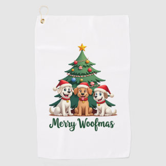 Serviette De Golf Joyeux Woofmas (2)