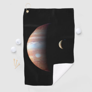 Serviette De Golf Jupiter Géant Gaz Planète & Io Galilée Lune