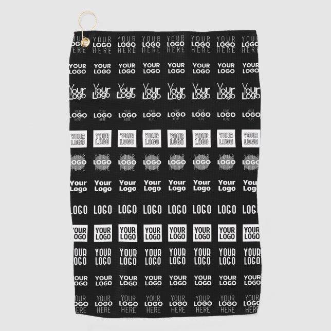 Serviette De Golf Jusqu'à 12 Logos différents ou images téléchargées (Devant)