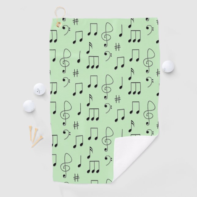 Serviette De Golf Juste noté vert (En situation)