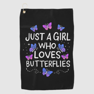 Serviette De Golf Juste Une Fille Qui Aime Le Papillon