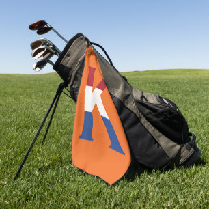 Serviette De Golf K Monogramme superposé sur le drapeau NLD ou sur l