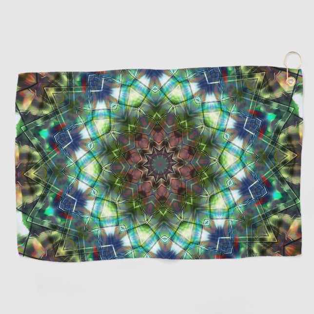 Serviette De Golf Kaléidoscope circulaire sous acrylique (Horizontal)