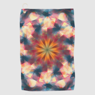 Serviette De Golf Kaleidoscopique Prismatique Mandala