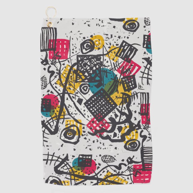 Serviette De Golf Kandinsky Small Worlds V Classic Abstrait (Devant)