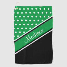 Kelly Green Polka Dot Black Diagonal Nom du script