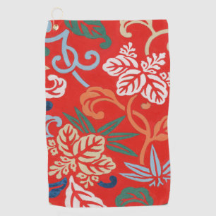 Serviette De Golf Kimono japonais hawaïen rouge