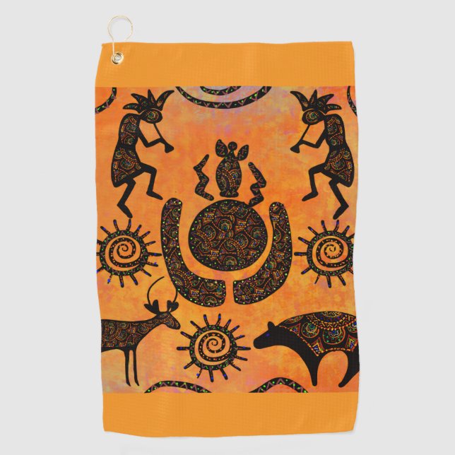 SERVIETTE DE GOLF KOKOPELLI  (Devant)