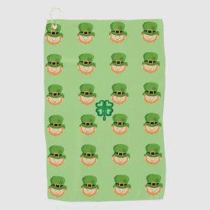 Serviette De Golf La chance des Leprechauns irlandais et shamrock